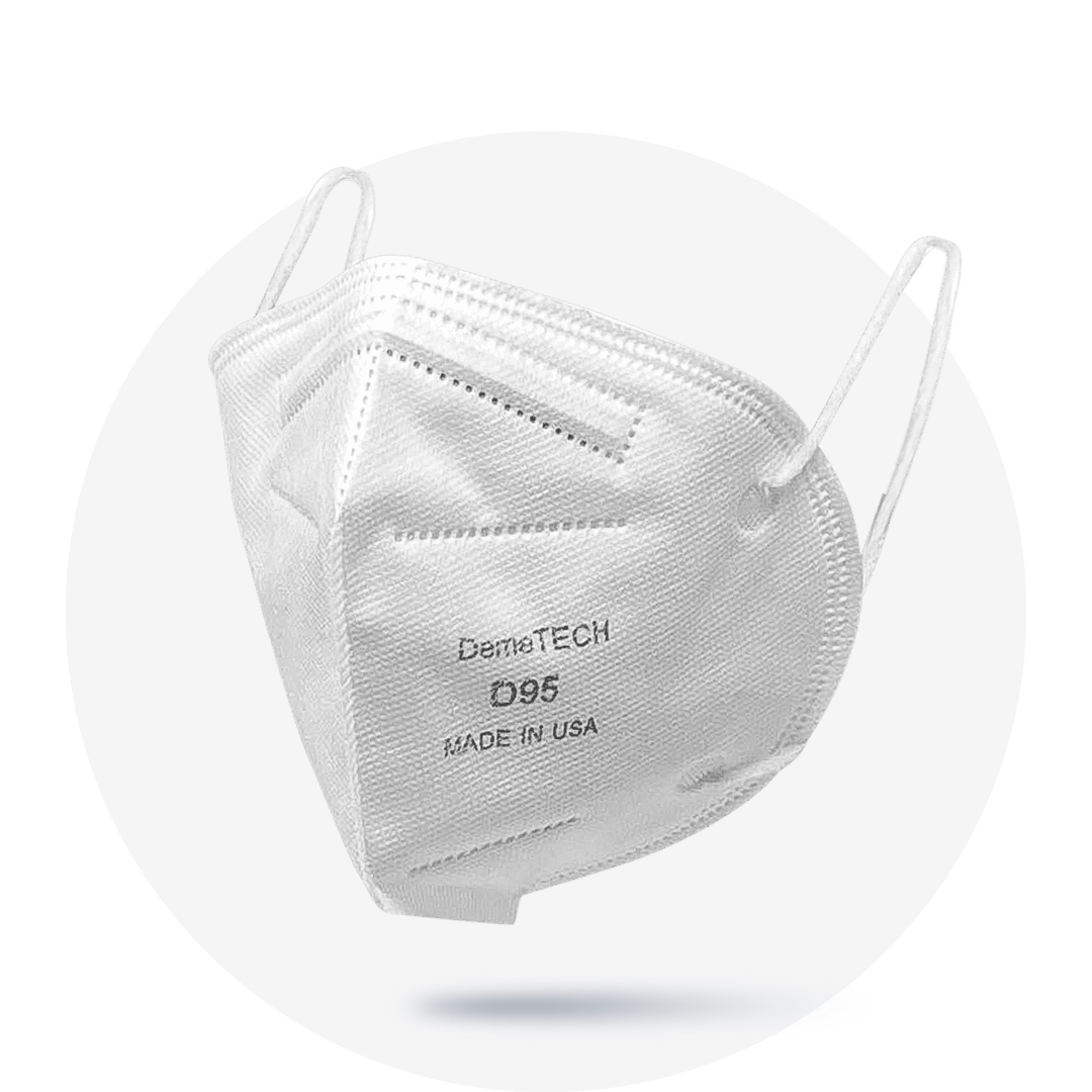 D95 Particulate Respirator fold style with earloops, Level 3 ASTM, White, 20/pkg
