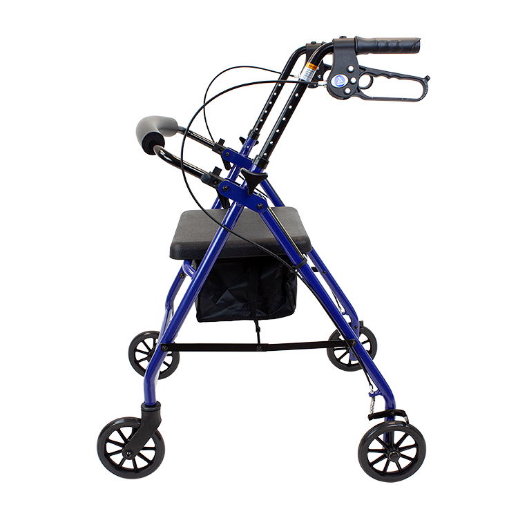 DynaGo Quad 6 - Aluminum Rollator, Blue - Image 3