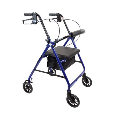 DynaGo Quad 6 - Aluminum Rollator, Blue